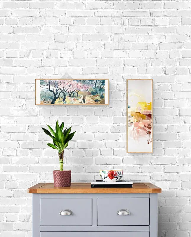 Exemple de 2 tableaux 20x60 cm