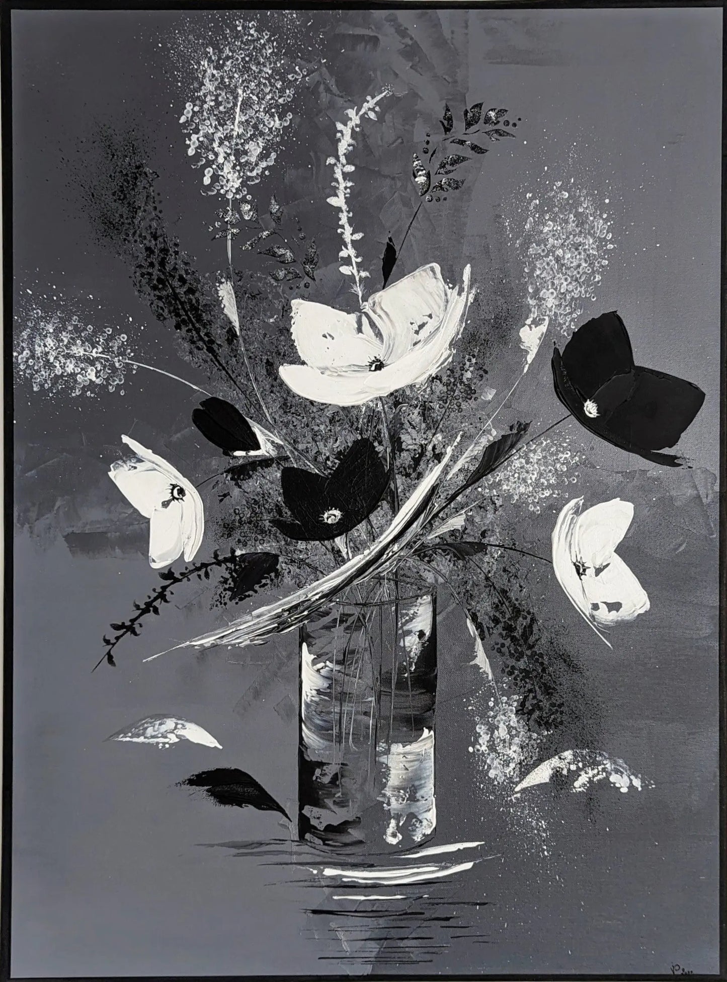 Coquelicots en noir et blanc - Ma boutique VIP